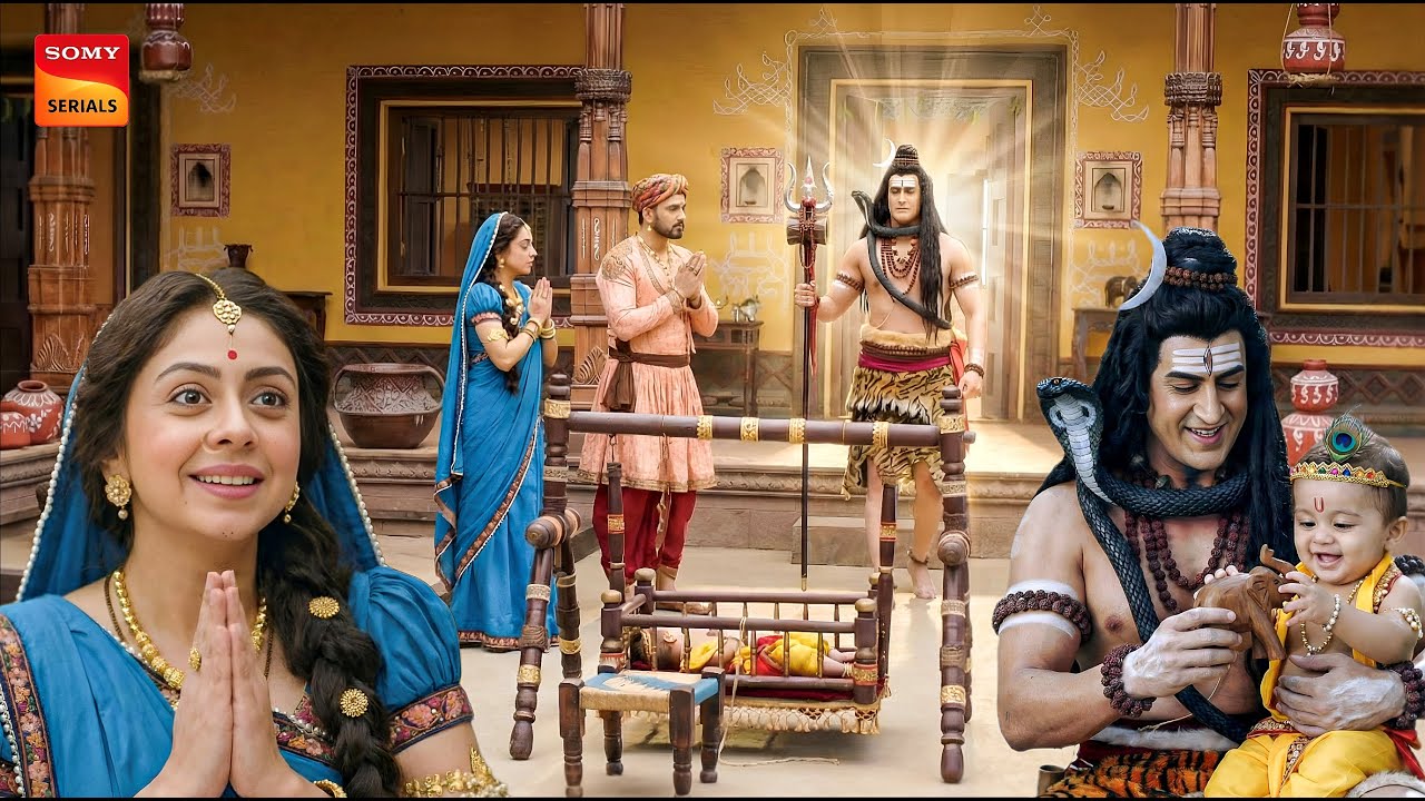 जब नन्हे कान्हा के संग खेलने खुद घर आए महादेव|| Yashomati Maiya K Nandlala