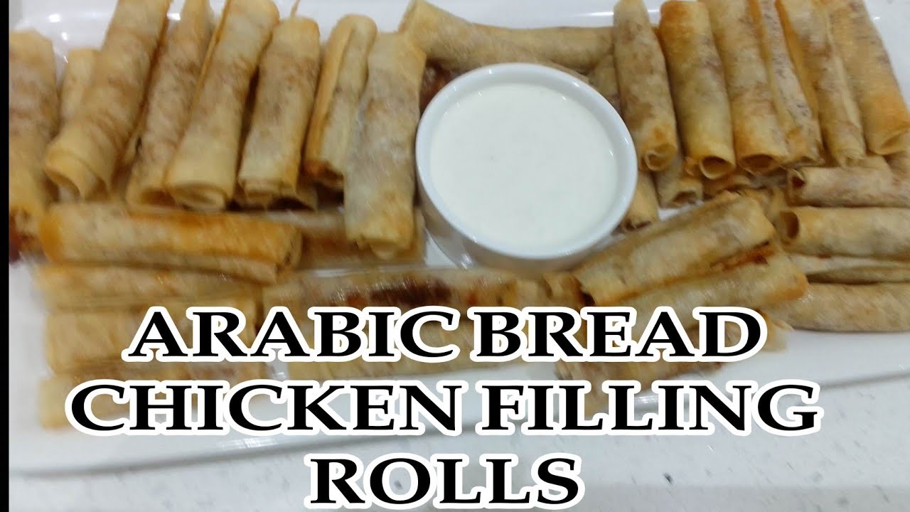 ARABIC BREAD WITH CHICKEN FILLING ROLLS #subscribe #support #cooking
