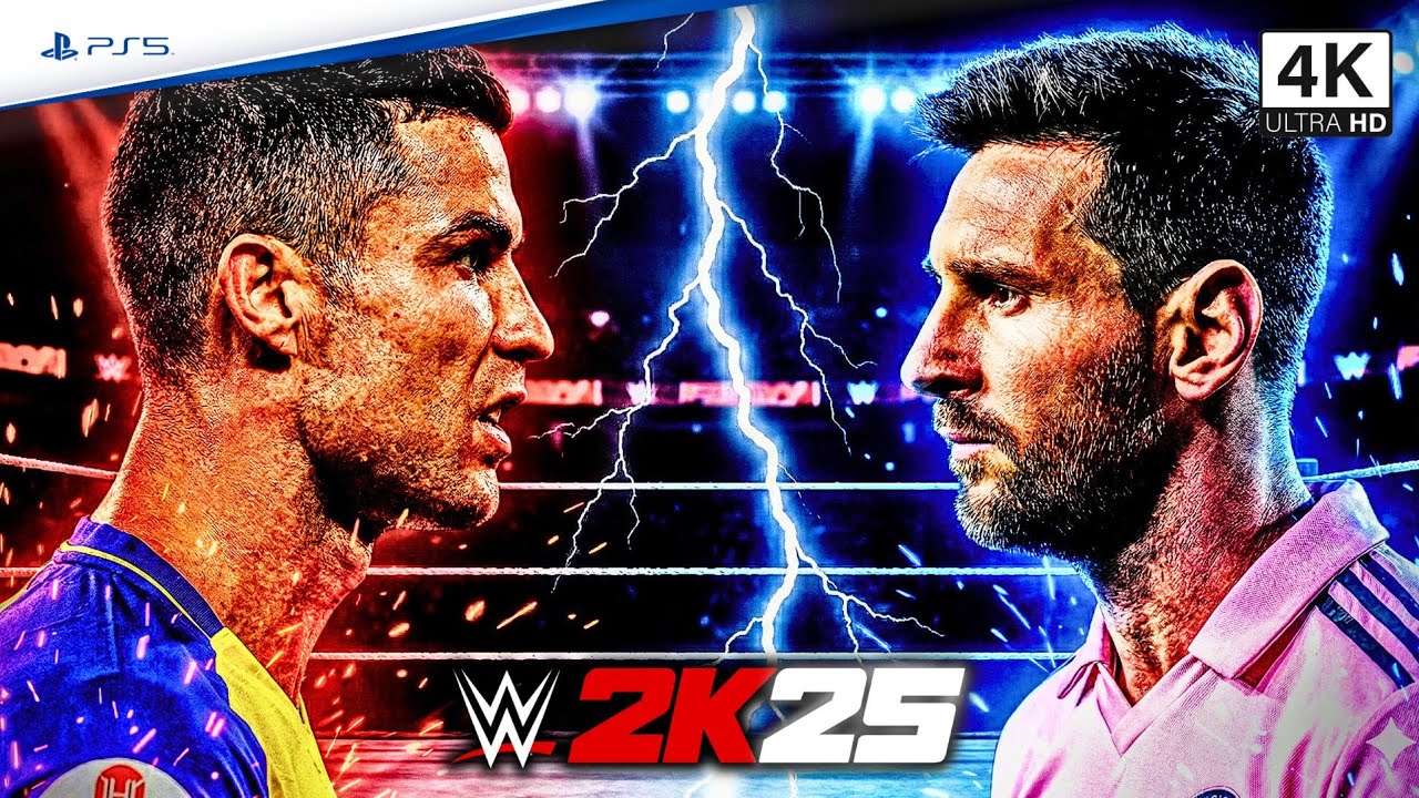 WWE 2K25 - Ronaldo vs Messi - Full Match | PS5 [4K UHD]