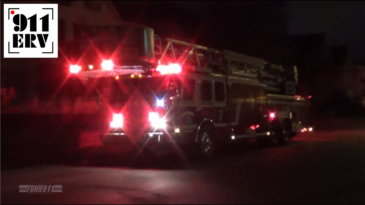 Manchester, NH Engine and Truck 7 Responding