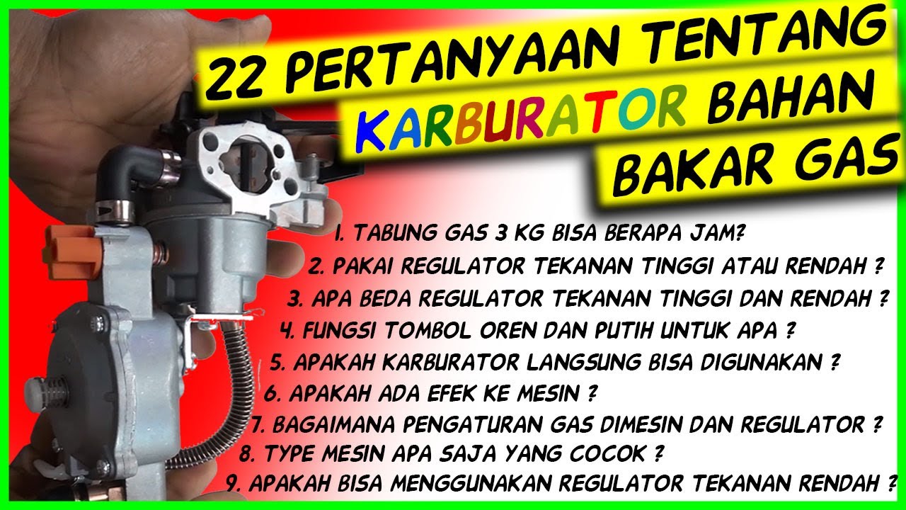 22 pertanyaan karburator gas | karburator hybrid