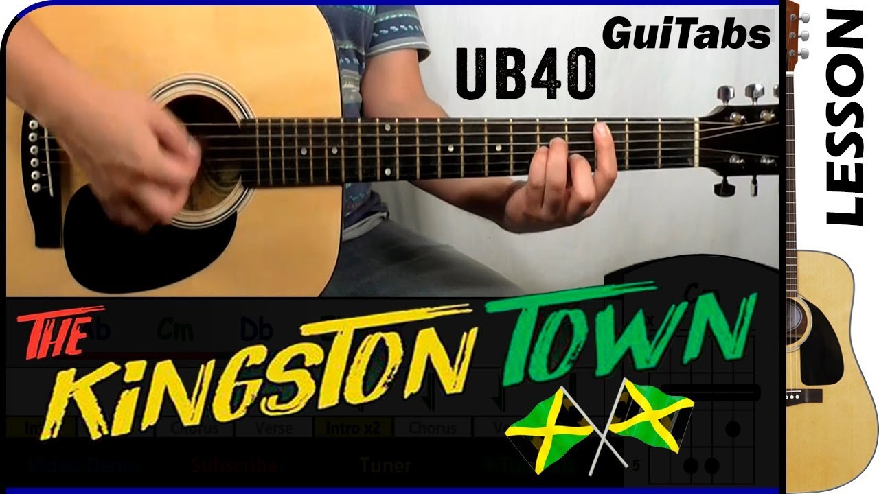How to play KINGSTON TOWN 🇯🇲 - UB40 / GUITAR Lesson 🎸 / GuiTabs N°138
