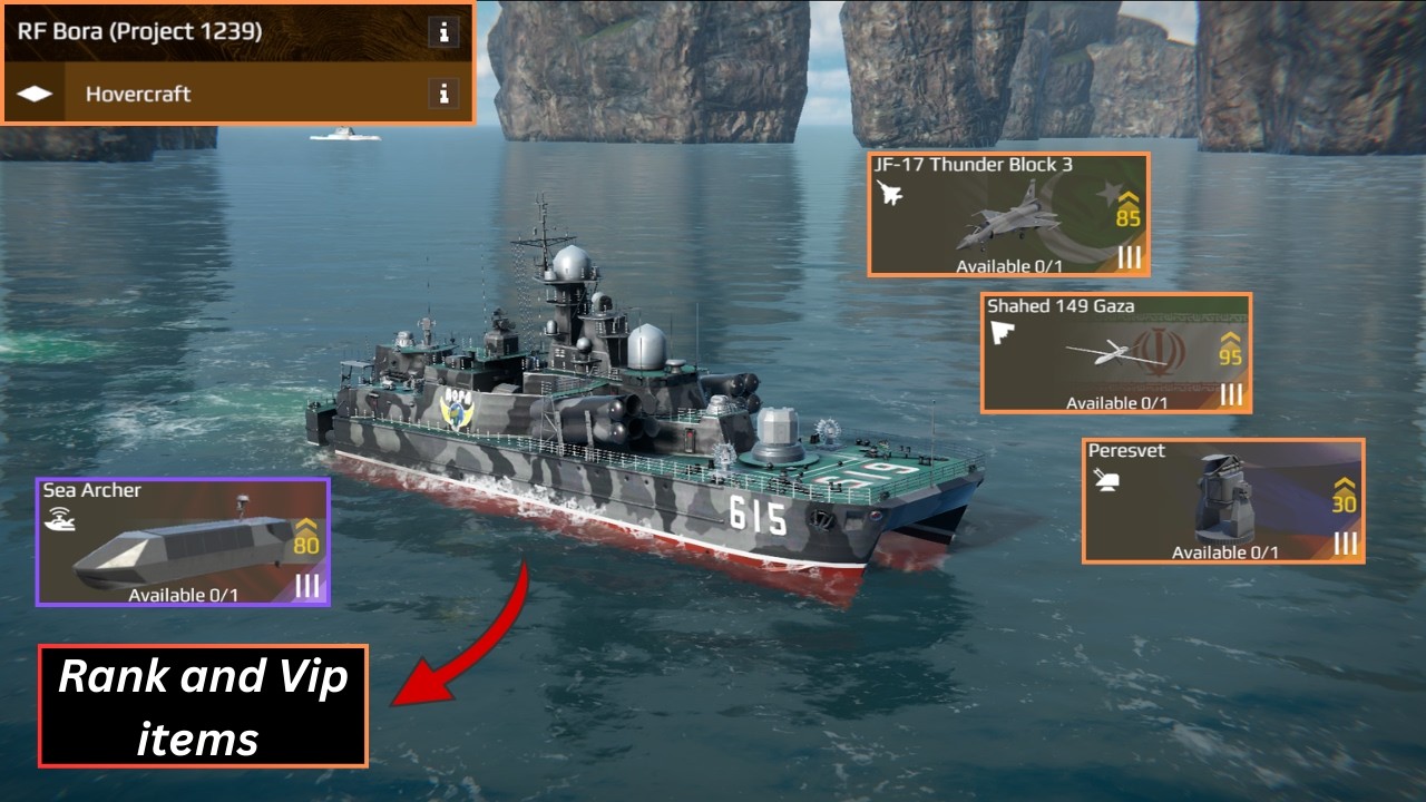 🔥NEW Hovercraft RF Bora (Project 1239) And Vip Items Review - Modern warships