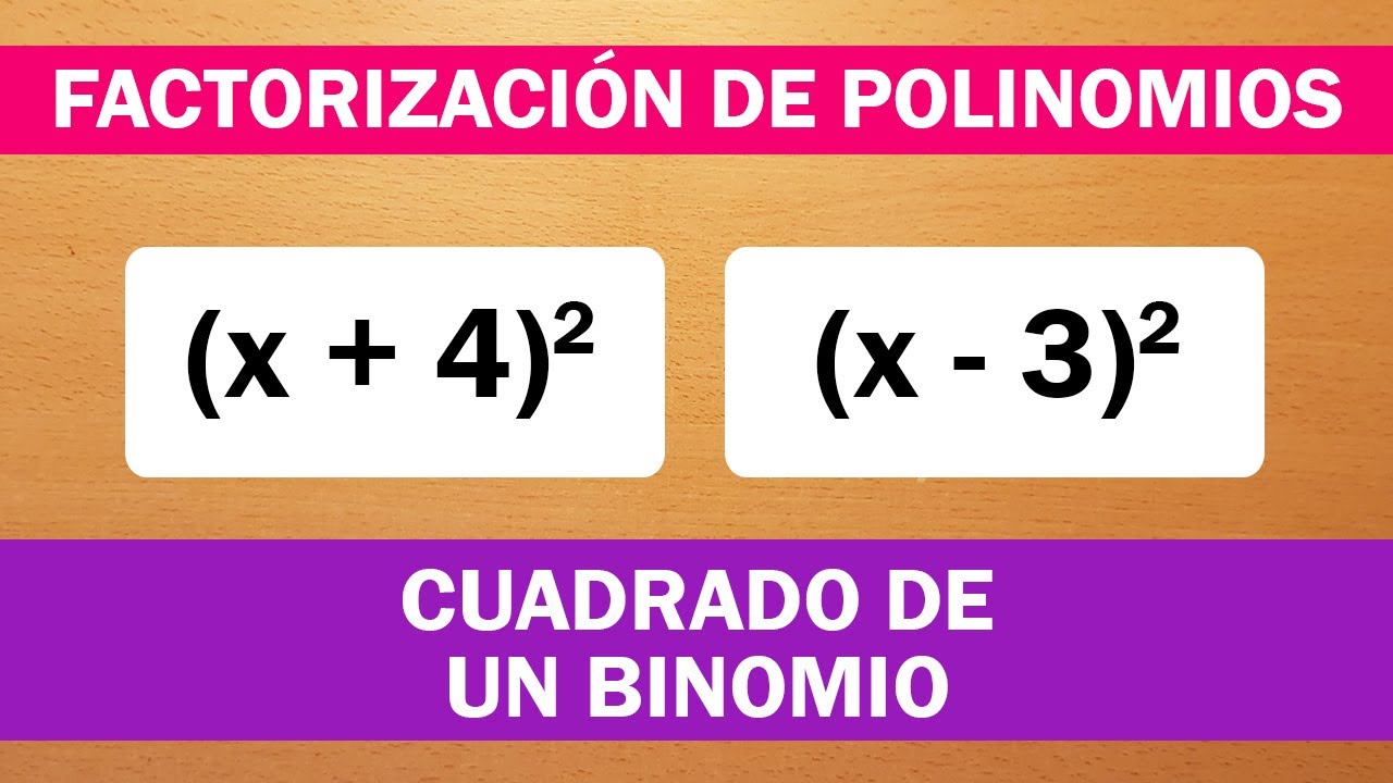 CUADRADO DE UN BINOMIO | POLINOMIOS
