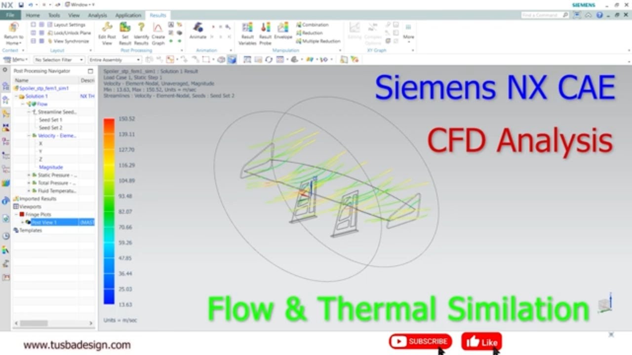 Flow of Air on Spoiler with NX | CFD Thermal Analysis