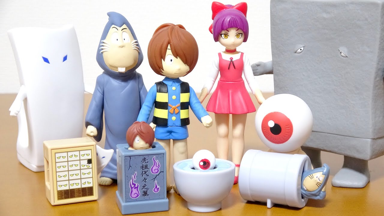 ガストで回したガシャポン ゲゲゲの鬼太郎「飛び出すマスコット」: ゲゲゲコレクション 全6種 現代版ねこ娘のデザイン変遷とコレクションの進化を考察