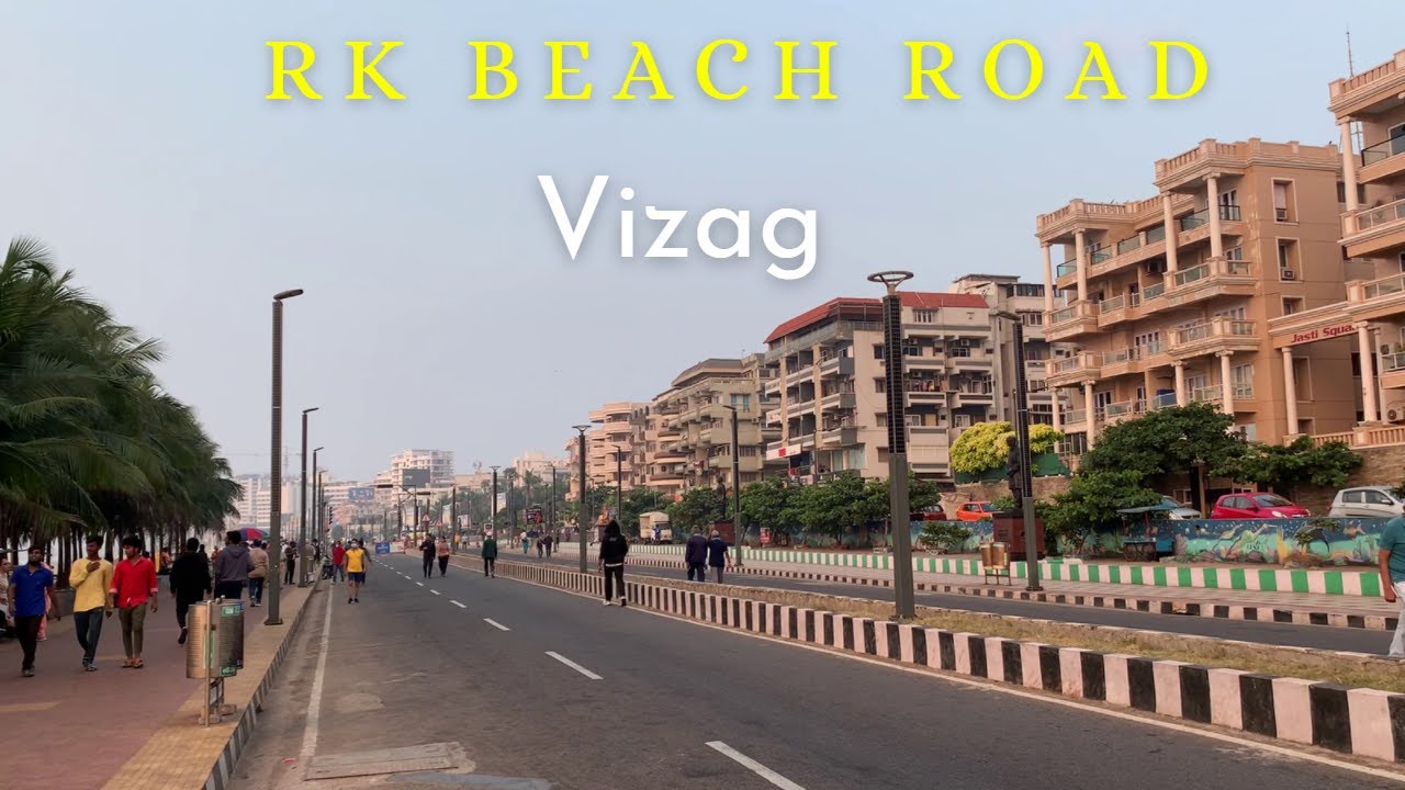 RK Beach Road Vizag At Morning || Visakhapatnam City