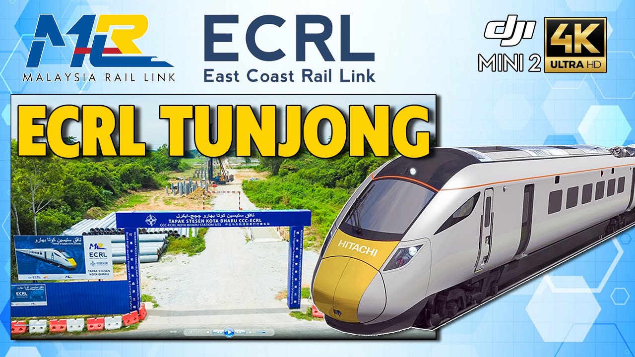 EP : 01 JELAJAH PEMBINAAN PROJEK ECRL | ECRL TUNJONG | 4K AERIAL FOOTAGE CINEMATIC  DJI MINI 2