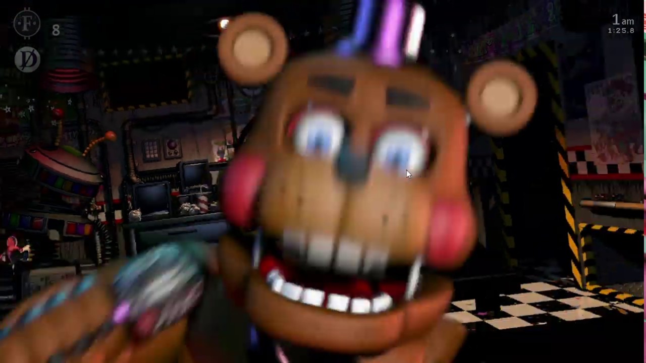 Ultimate Custom Night El jumpscare de rockstar freddy