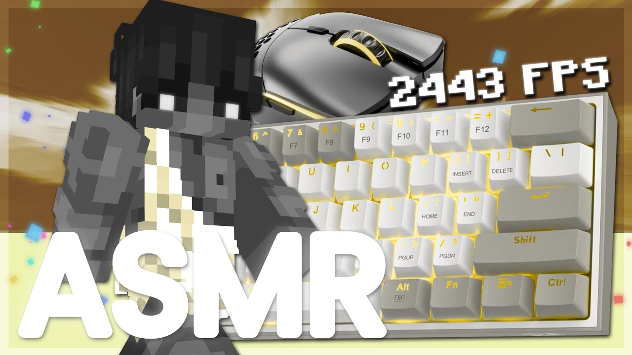30 Minutes Calm Bedwars ASMR Keyboard & Mouse Sounds (Handcam) | Hypixel Bedwars