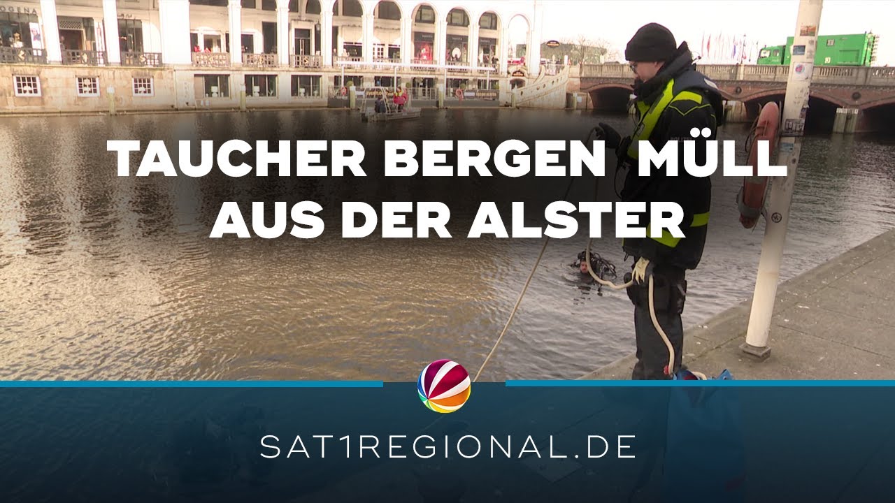 „Hamburg räumt auf“: Taucher bergen zahlreiche Fundstücke aus der Alster