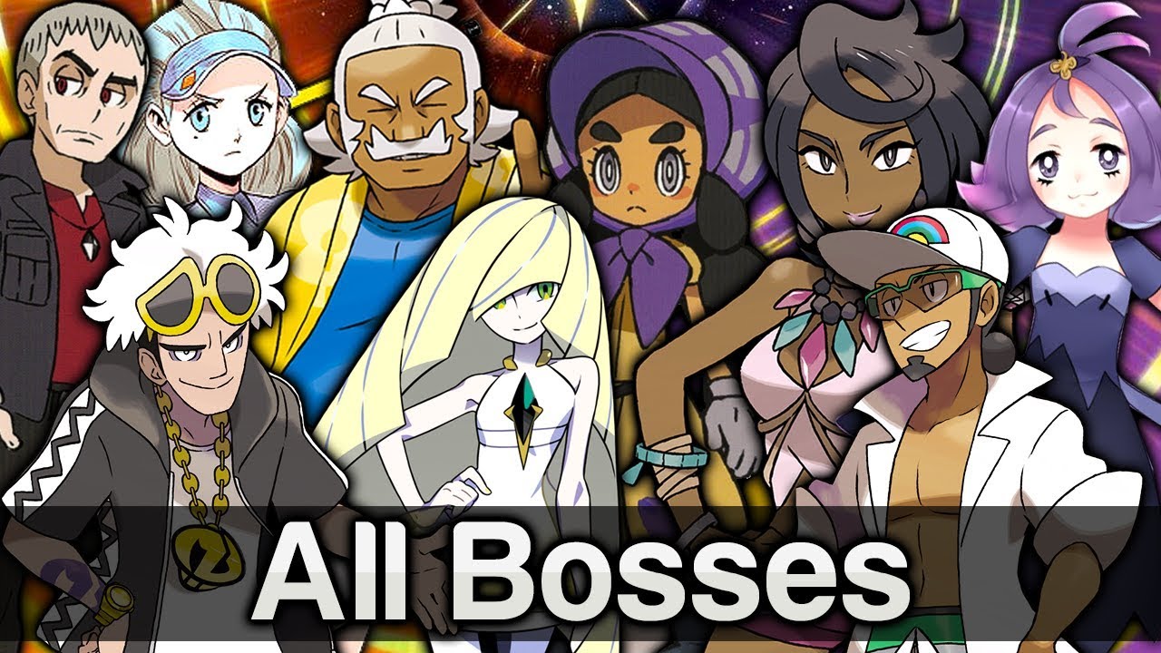 ALL BOSSES - Pokémon Sun and Moon