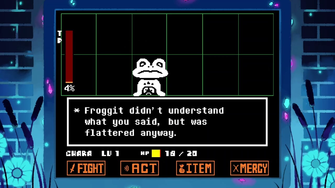 Undertale Beginnings: Early Waterfall gameplay.