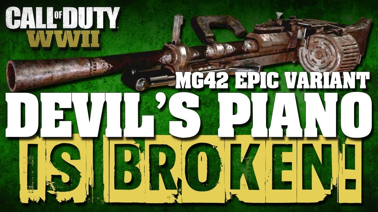 MG42 Devil's Piano Epic Variant Broken - (Hidden Armored Division MG42 Variant Glitched In CoD WW2)