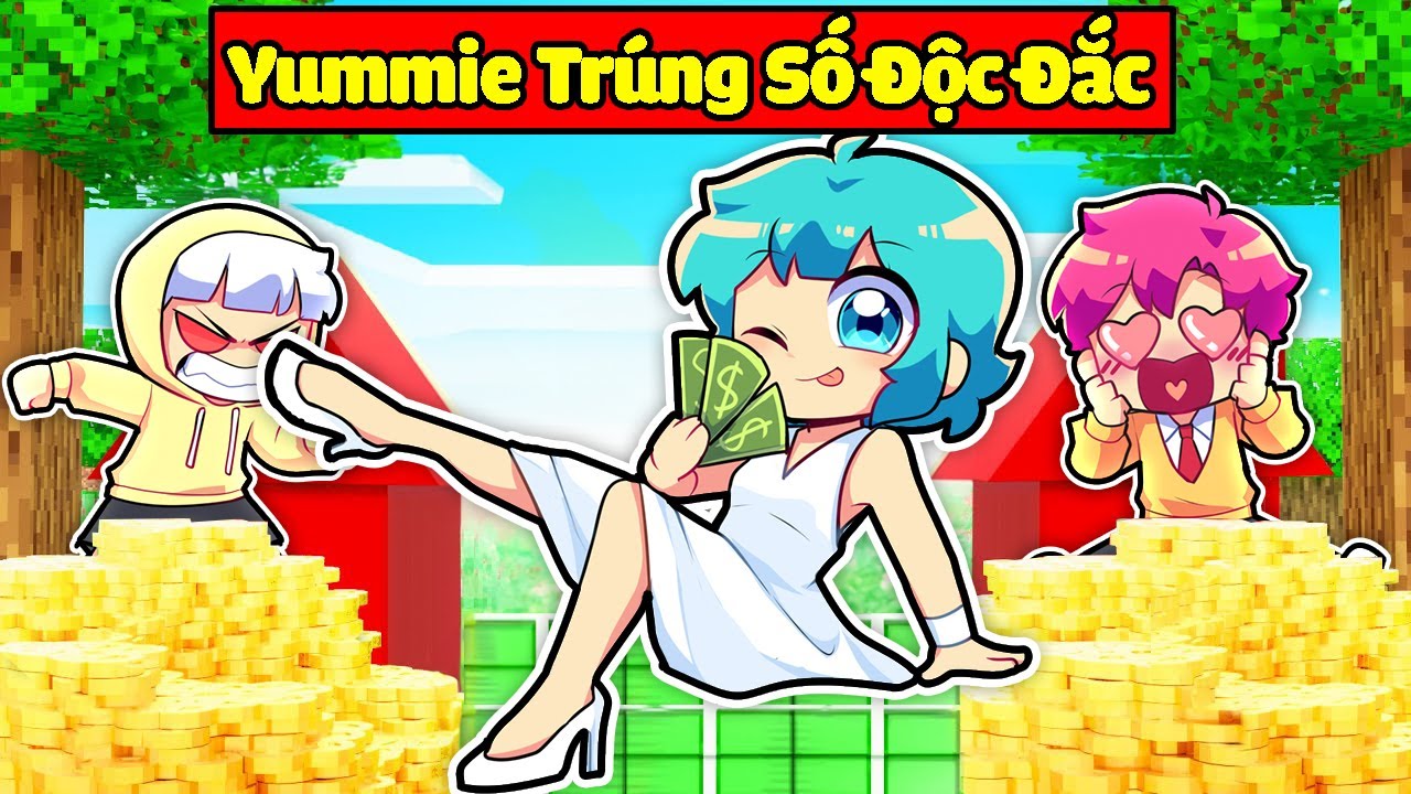 YUMMIE TRÚNG SỐ ĐỘC ĐẮC TRỞ THÀNH NGƯỜI GIÀU NHẤT TRONG MINECRAFT*YUMMIE SIÊU GIÀU🥰🤩