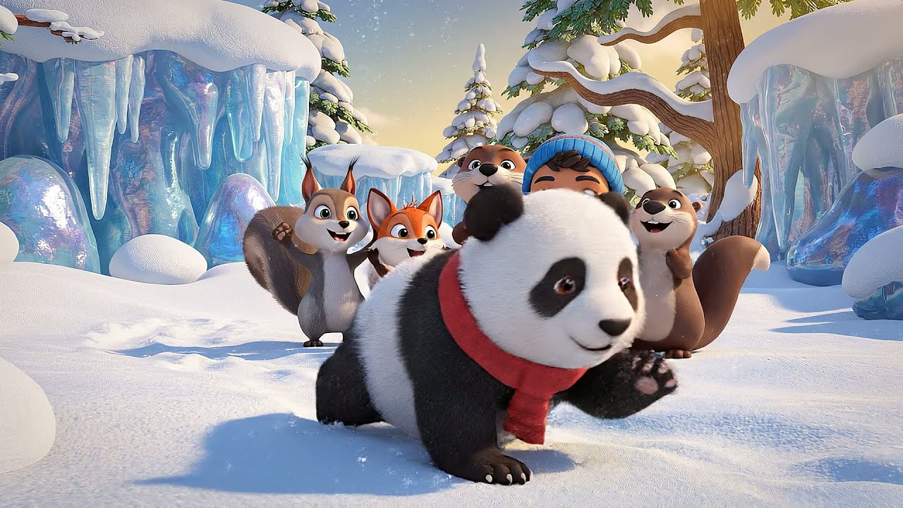 O Bebê Panda do Minecraft Deslizou por uma Encosta | Canções Infantis e Rimas para Crianças