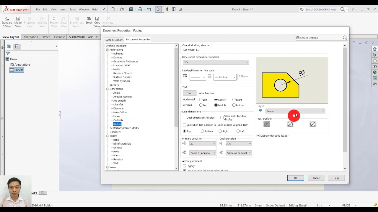SOLIDWORKS HƯỚNG DẪN TẠO LAYER CHO BẢN VẼ