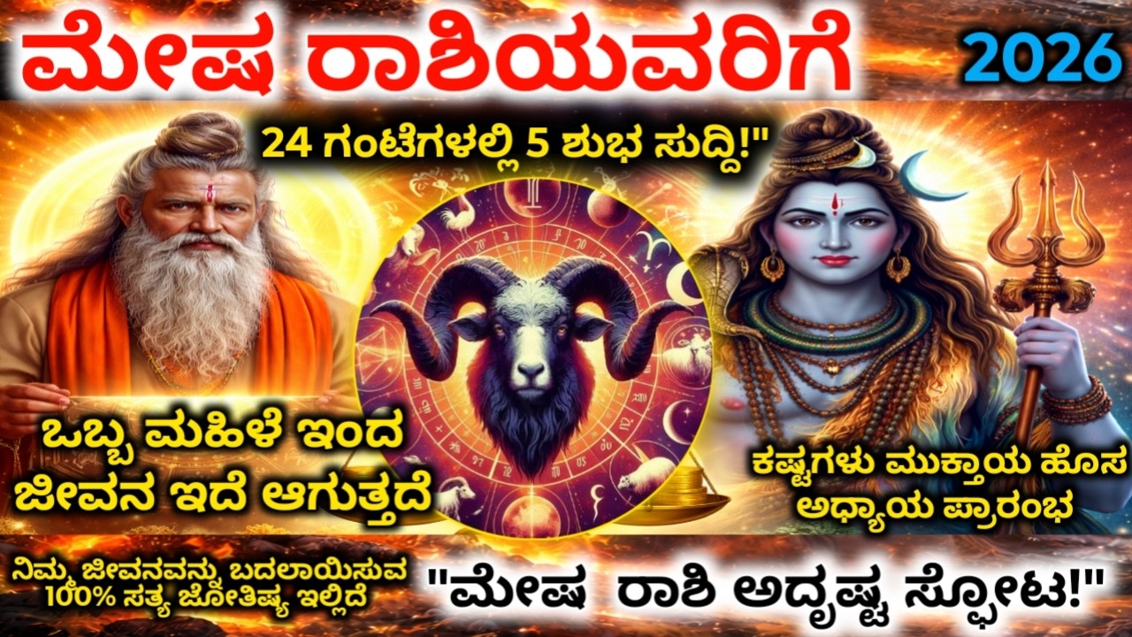 ಮೇಷ ರಾಶಿ :ಮಾರ್ಚ್15–21 ಭವಿಷ್ಯ|5 ದೊಡ್ಡ ಶುಭ ಸುದ್ದಿ ನಿಮ್ಮ ಜೀವನ ಸಂಪೂರ್ಣ ಬದಲಾಗಲಿದೆ!mesha rashi kannada