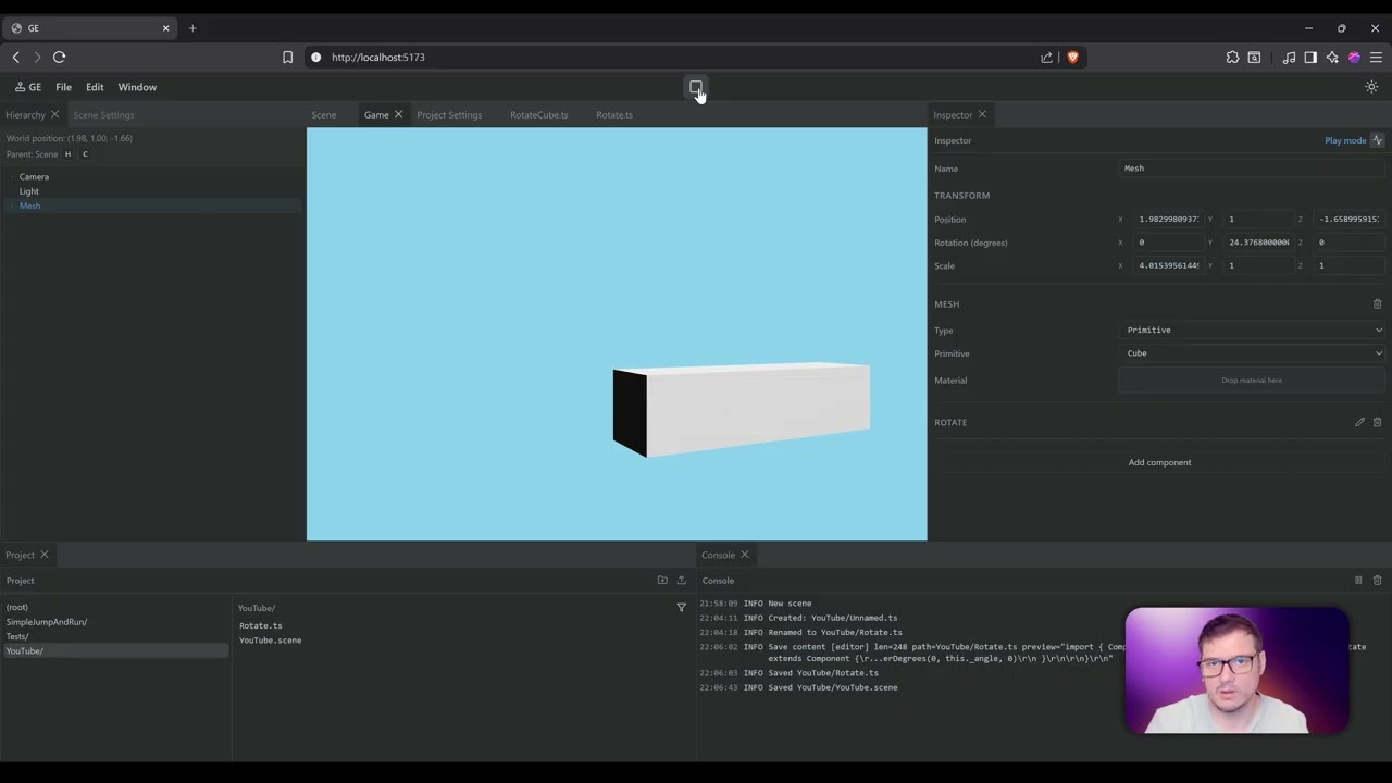 Here's how far two days of Cursor prompting got me building a Unity inspired game engine