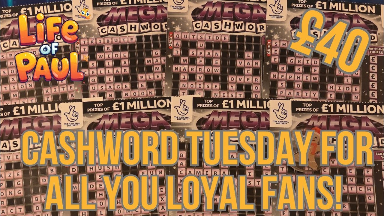 40 фунтов стерлингов потрясающего Mega Cashword!