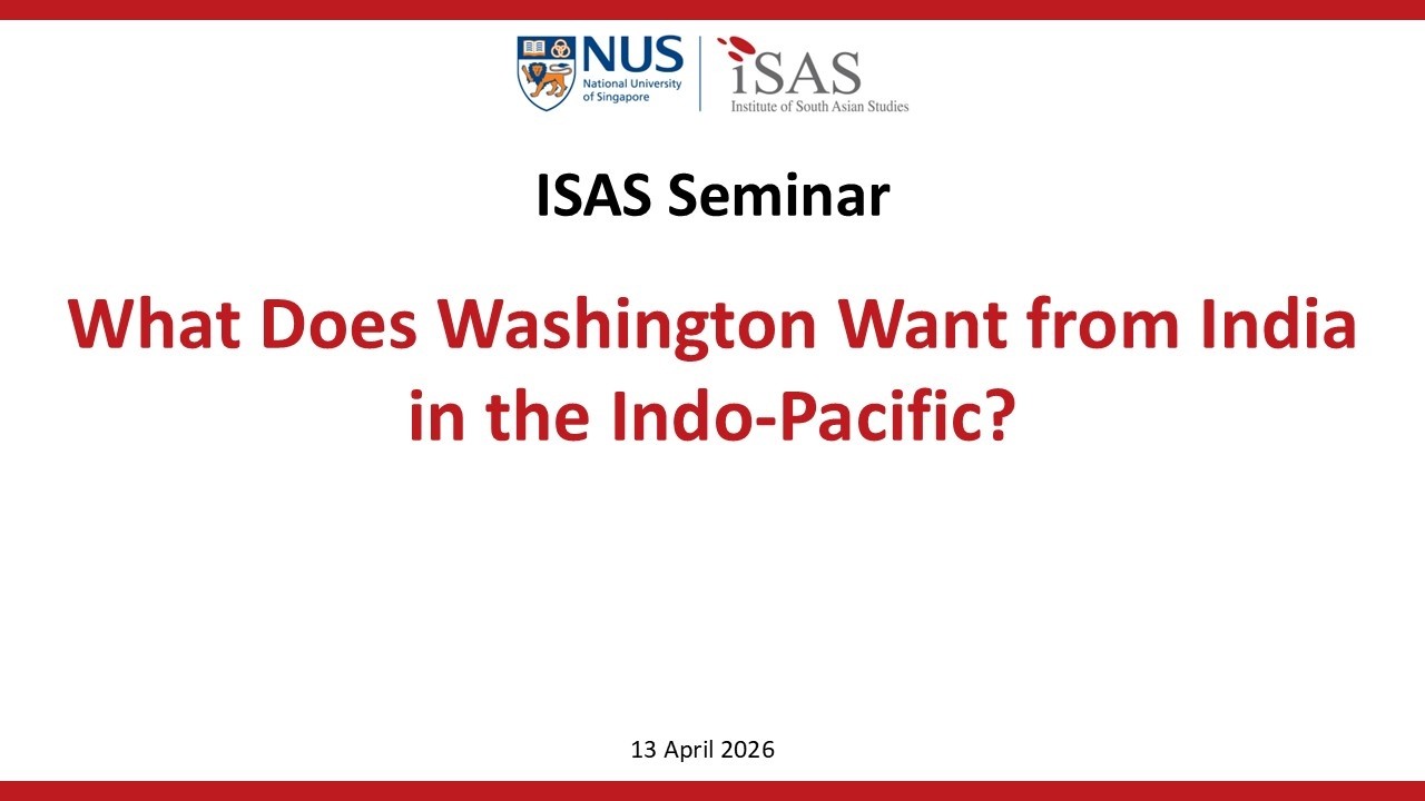 What Does Washington Want from India in the Indo-Pacific?