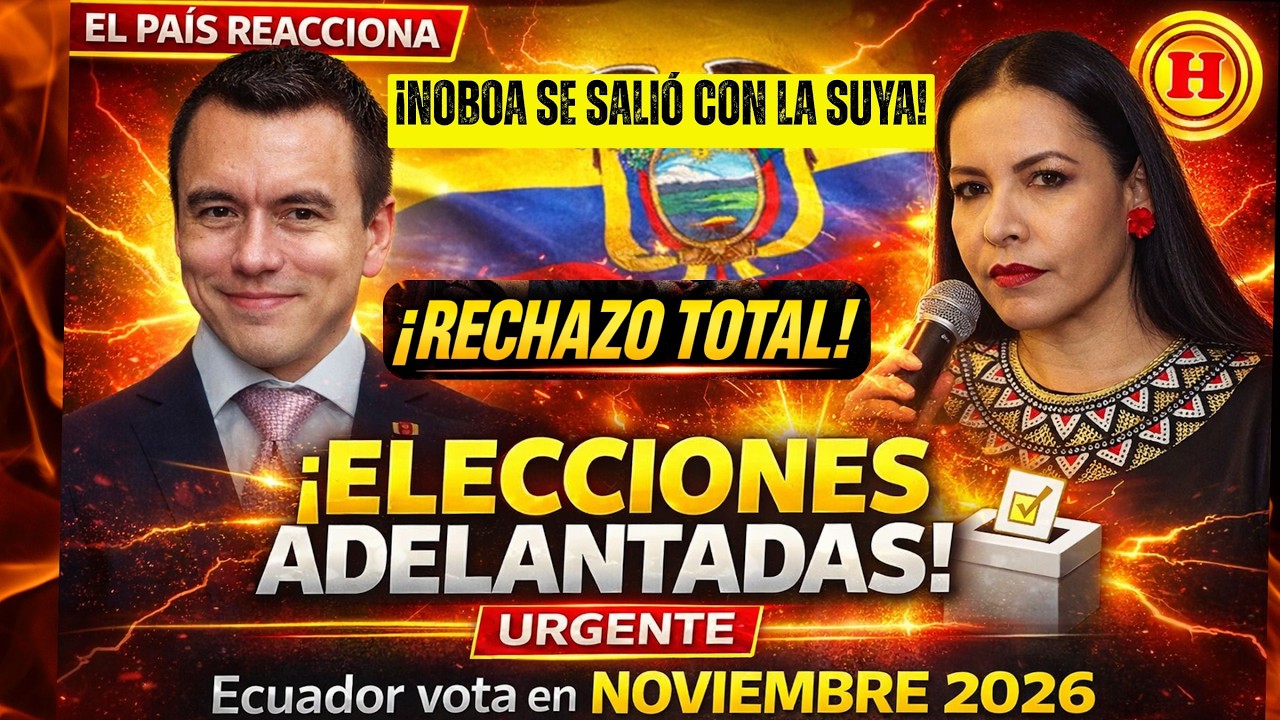 &iexcl;URGENTE! El CNE adelanta las elecciones y SACUDE a todo el Ecuador