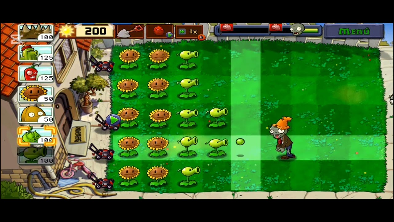 Segunda aventura de plantas vs zombies vamoooooooos día 4