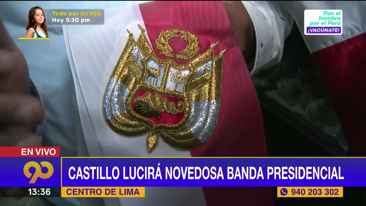 🔴 Pedro Castillo lucirá novedosa banda presidencial