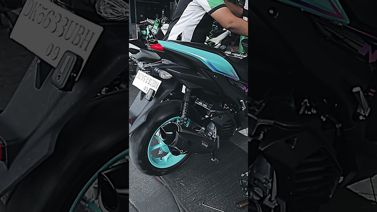 MODIFIKASI MOTOR YAMAHA AEROX 155 NEW PAKAI KNALPOT RACING PRO LINER 🗿🔥 #shorts