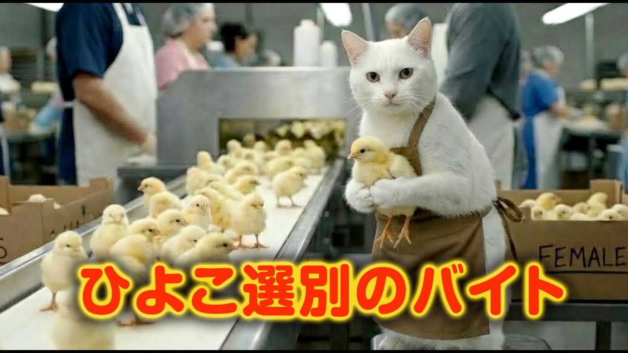 ひよこ選別バイトせいかつ #cat