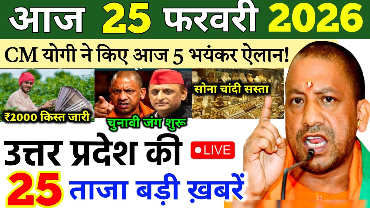 23 February 2026 UP News Uttar Pradesh Ki Taja Khabren Mukhya Samachar CM Yogi up News HiNDi