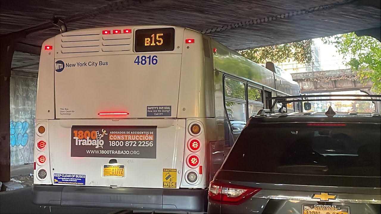 MTA NYCT: B15 Bus Ride From Lefferts Blvd-Airtrain Station To Linden Blvd