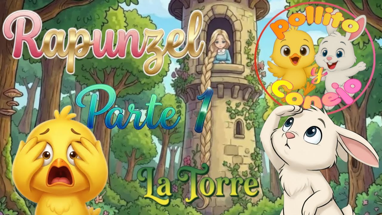 ¡ Rapunzel está en una Torre muy alta! ¡Pollito y Conejo te lo cuentan! PTE 1 #rapunzel #cuentos