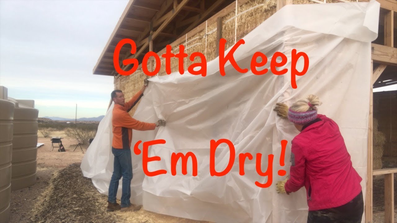 THIS Is How We're Protecting Our Straw Bale Walls Until We Plaster