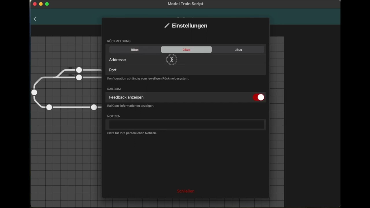 MTS iOS /Mac App - Beispiel Pendelstrecke Spur N