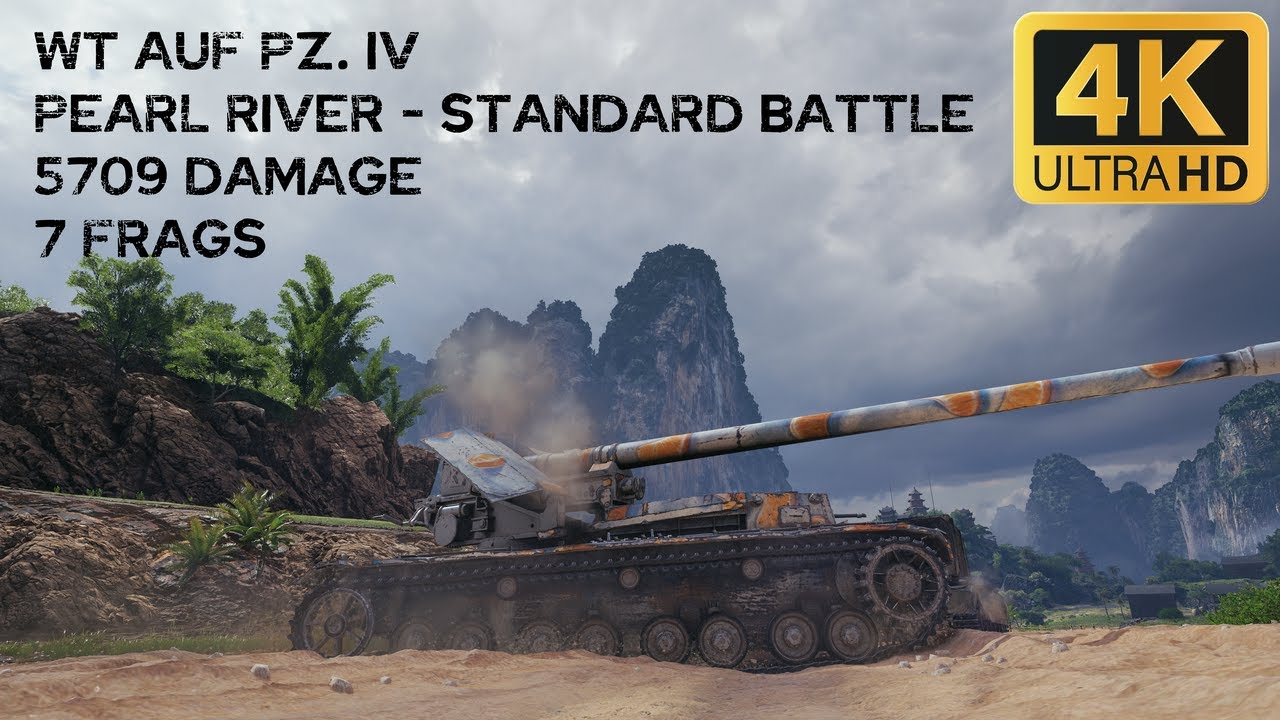 WT auf Pz. IV 5,7k damage 7 frags on Pearl River - World of Tanks