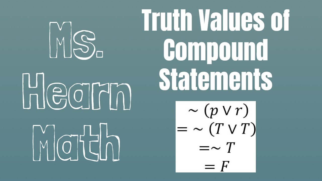 Logic Part 4: Truth Values of Compound Statements with 