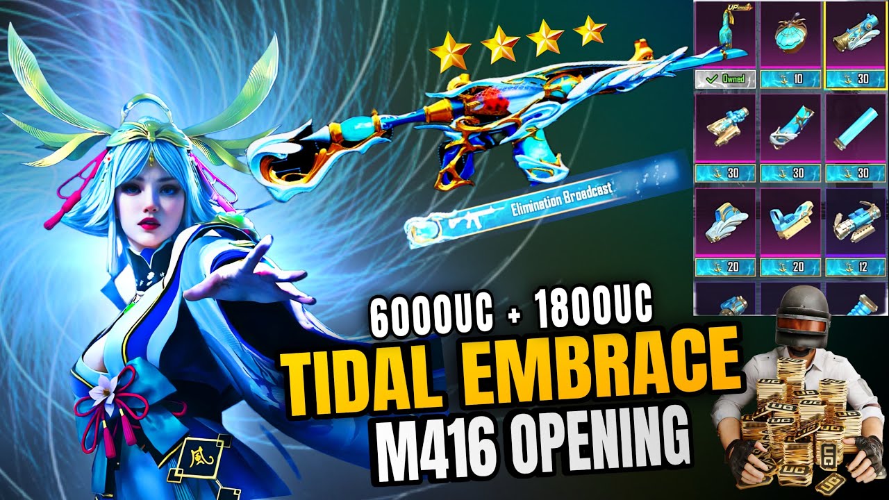 😱Is 6000 + 2200UC Enough For Tidal Embrace M416 With Full Attachment.?🤔-BGMI