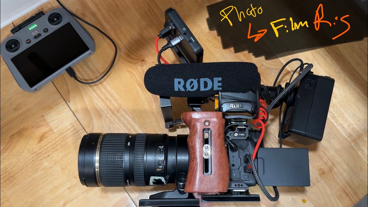 Photo to Film Cam Rigging on an AirBnB kitchen counter
