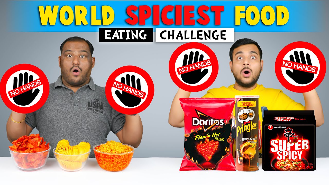 NO HAND SPICY FOOD EATING CHALLENGE | Spicy Noodles Challenge | Eating Competition | Viwa Food World