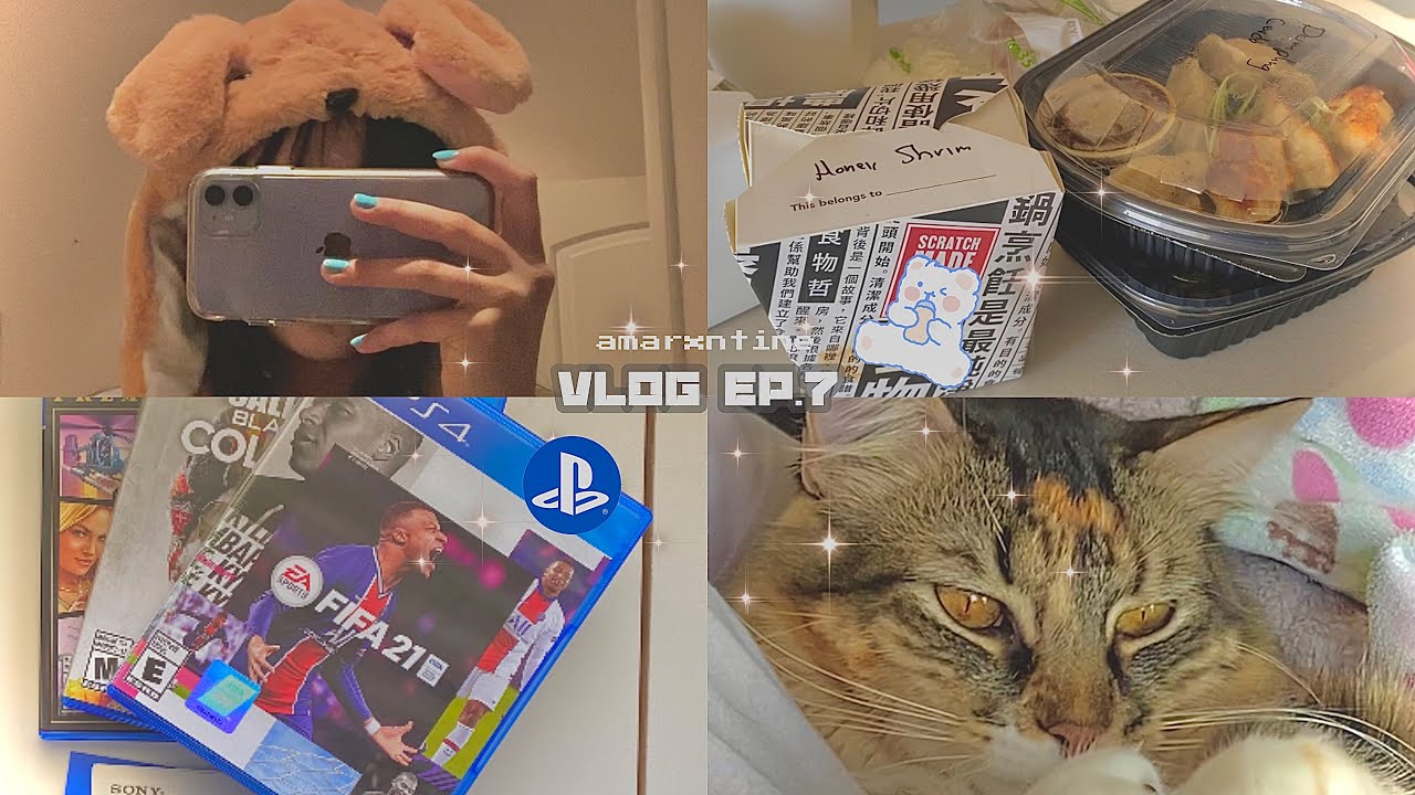 vlog ep. 7 🥝🌱 *.•[PS4 unboxing, food, cats, gaming]
