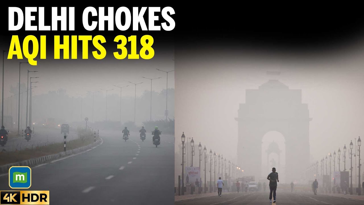 Delhi Pollution Update: No Improvement In AQI, City Chokes Under 'Very Poor' Air Quality | 4K