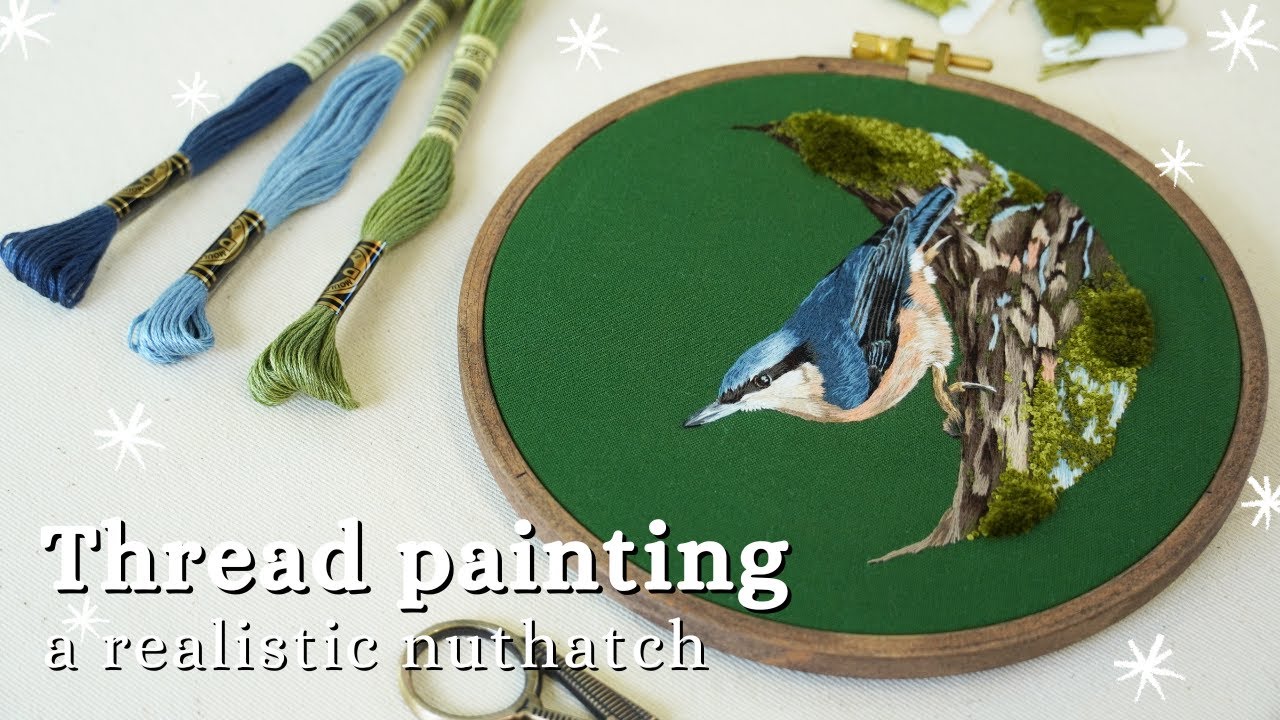 Relax and enjoy the magic of thread painting | no talking, slow stitching