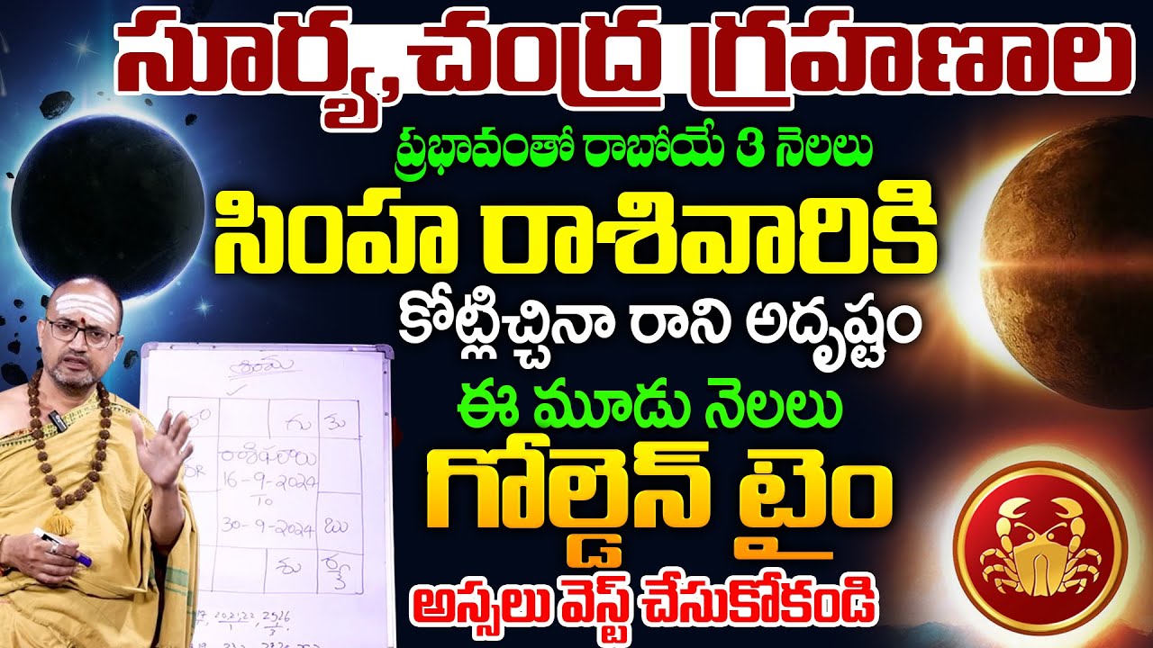 Chandra Grahanam & Surya Grahanam Effects on Simha Rasi | Nandhibatla | SumanTV Spiritual Life