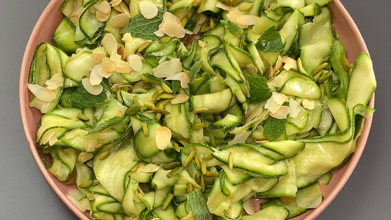 Courgette ribbon salad