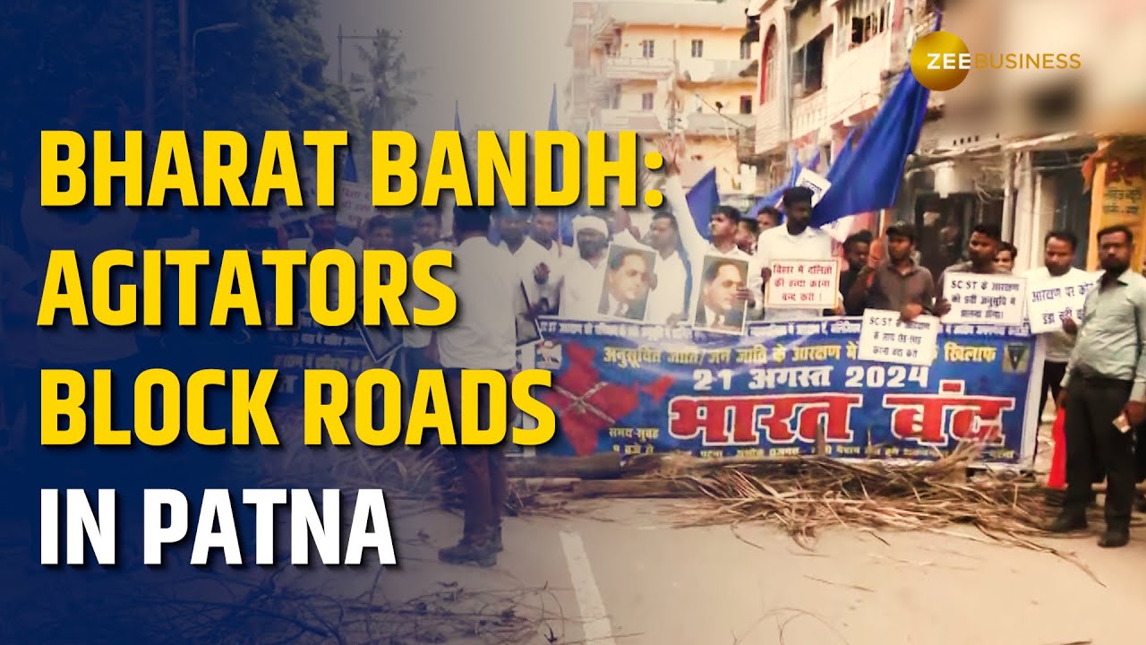 Bharat Bandh: Agitators block roads in Patna, locals unable to commute