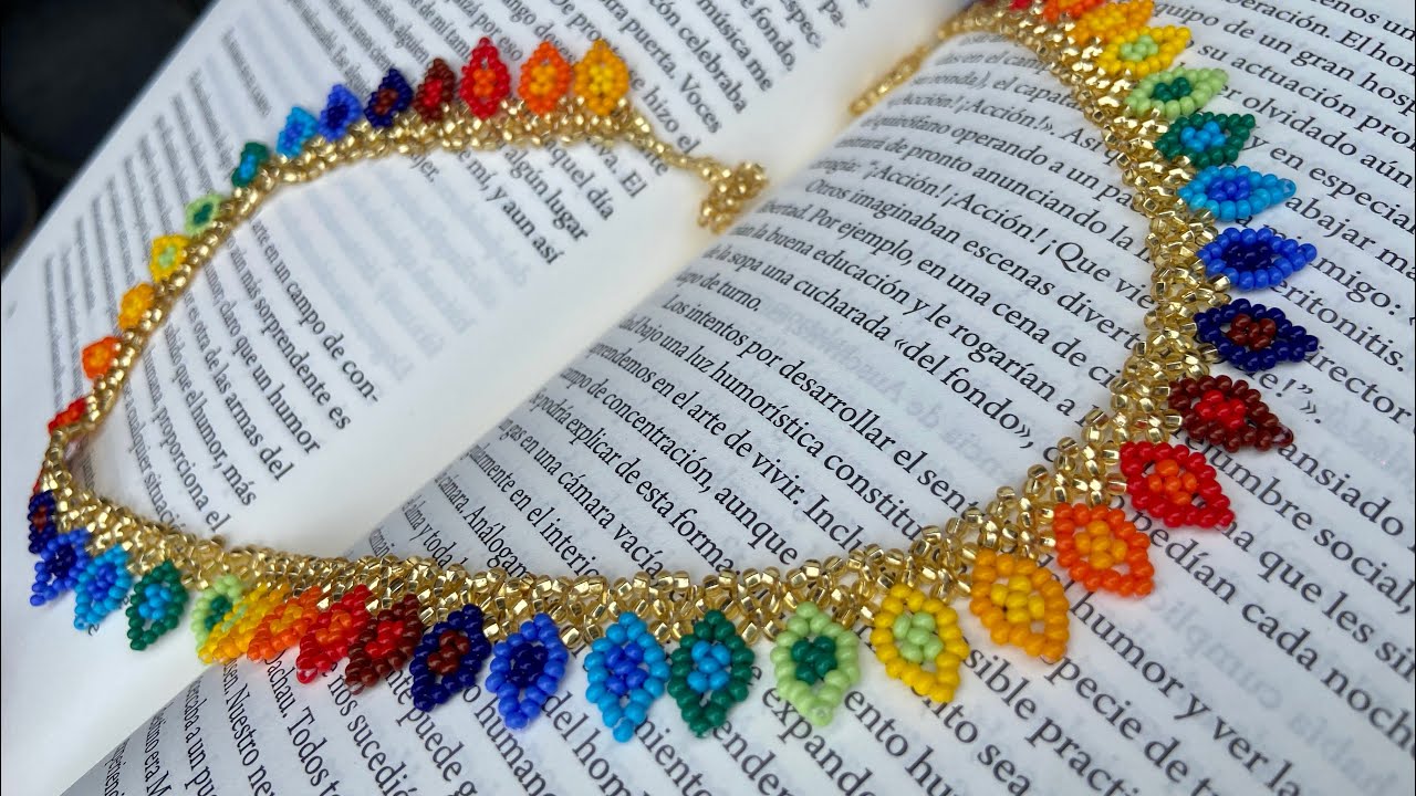 Collar en mostacilla sencillo de colores✨