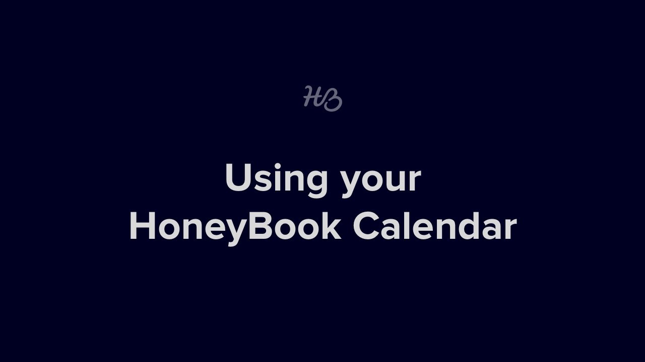 Using your HoneyBook Calendar