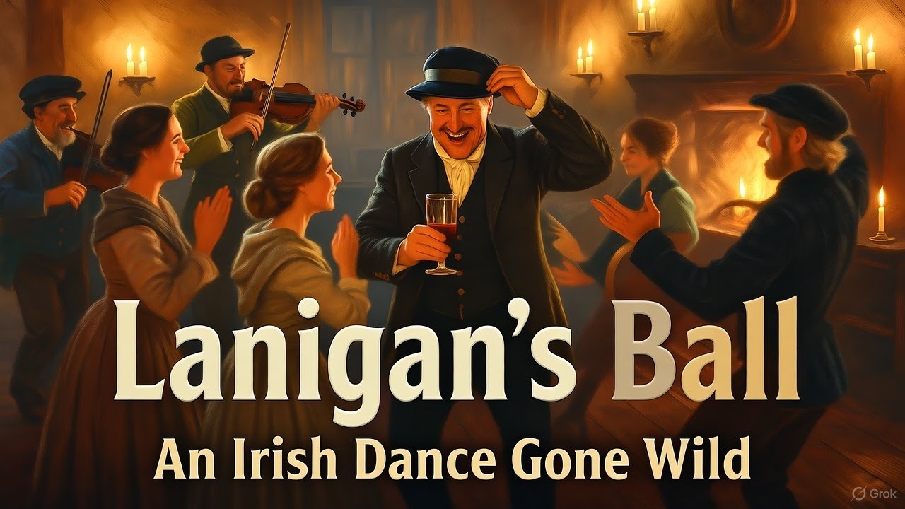 Lanigans Ball A Famous Irish Party, ( Chaotic Irish Folk Song )