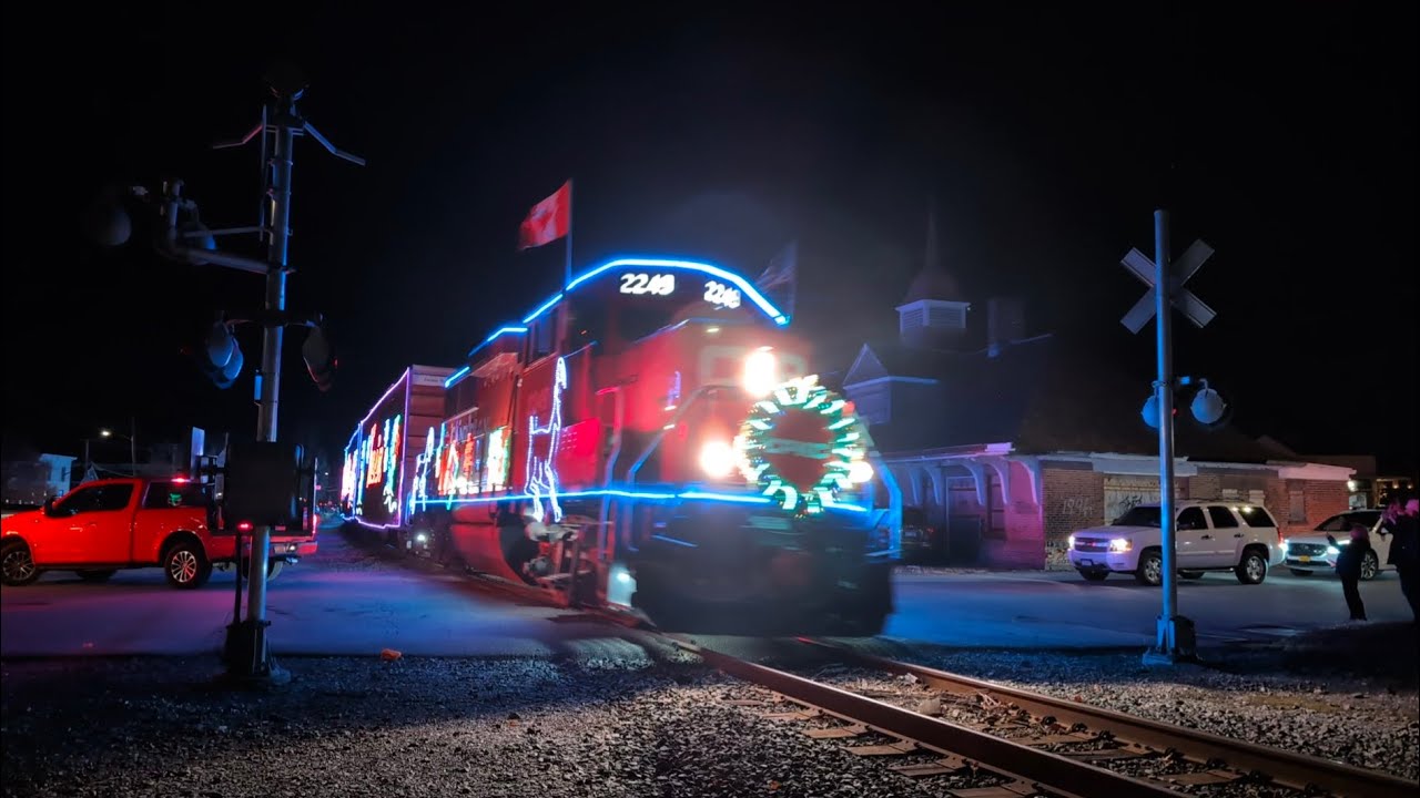 Canadian Pacific (CPKC) Holiday Train departs Mechanicville, NY, 11/25/2024